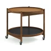Table roulante Bølling Tray Table model 60, clay, structure en noyer huilé