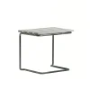 Table/tabouret A3, Chêne laqué blanc- galvanisation à chaud