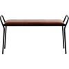 Tabouret Anytwo, Noir-cognac vintage