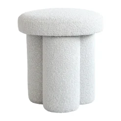 Tabouret Big Foot Ø38x43 cm, Bouclé