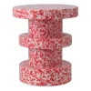 Tabouret Bit Stack, Rouge