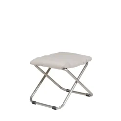 Tabouret Chico Soft, Beige-support en aluminium