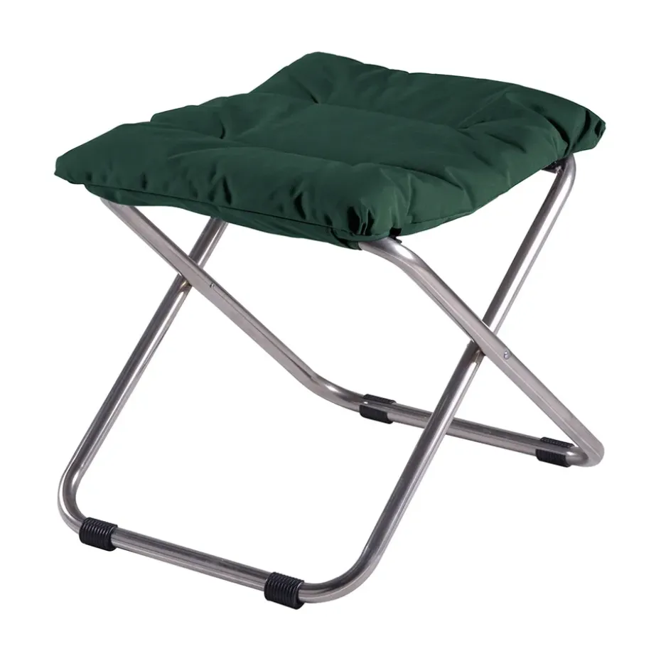 Tabouret Chico Soft, Dark green-support en aluminium