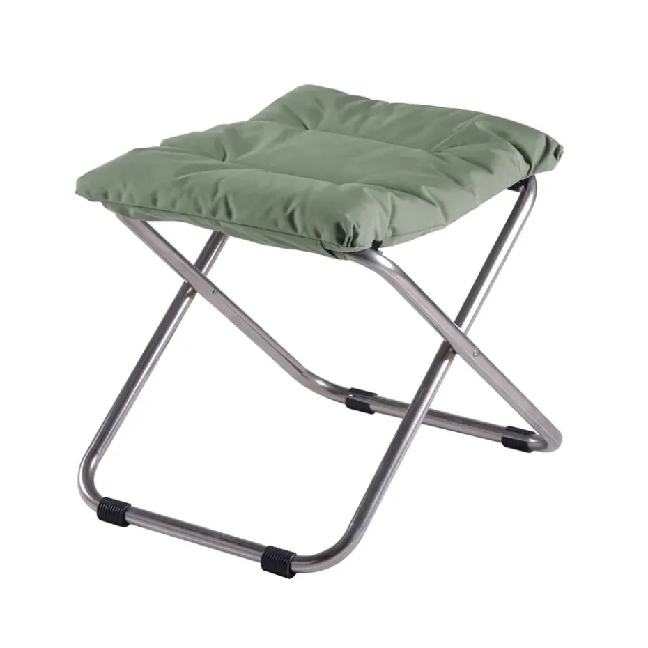 Tabouret Chico Soft, Sage green-support en aluminium