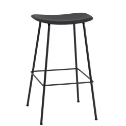 Tabouret de bar 75 cm Fiber Tube, noir