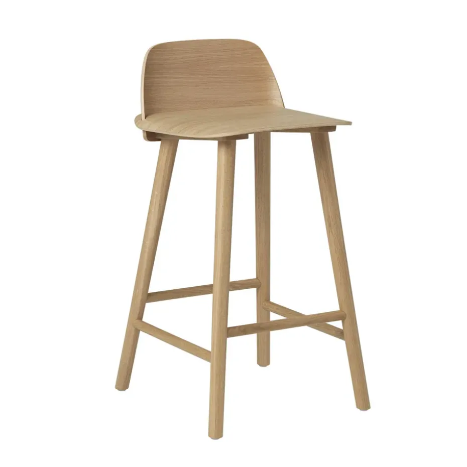Tabouret de bar 65 cm Nerd, chêne