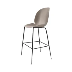 Tabouret de bar Beetle haut, new beige, structure en acier noir