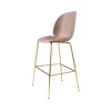 Tabouret de bar Beetle haut, sweet pink, structure en laiton