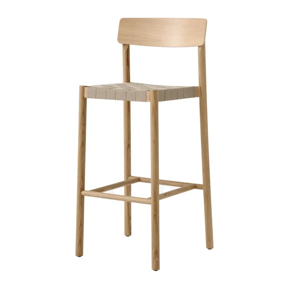 Tabouret de bar Betty TK15 Bar Chair 75 cm, Chêne laqué-lin naturel