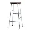 Tabouret de bar Cornet 75 cm, Smoked oiled oak-chrome