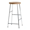 Tabouret de bar Cornet 65 cm, Oiled oak-chrome