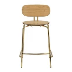 Tabouret de bar Curious 65 cm, Oak-brass