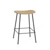 Tabouret de bar Fiber Tube 65 cm, ocre-noir