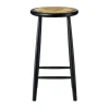 Tabouret de bar J165B Counter Round, Oak black painted-nature