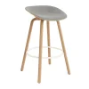 Tabouret de bar Mat Barstool habillé sur le devant 75 cm, Remix 133-hemp-beech-cream steel