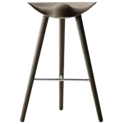 Tabouret de bar ML42 77 cm, Chêne huilé brun-acier