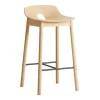Tabouret de bar Mono 65 cm, Chêne pigmenté blanc