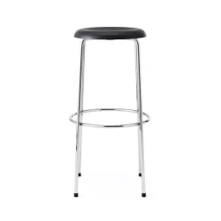 Tabouret de bar, Noir-chrome, 78 cm