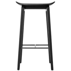 Tabouret de bar NY11 65 cm, Chêne teinté noir