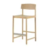Tabouret de bar Rod 65 cm, Chêne blanchi pigmenté, finition mate laquée
