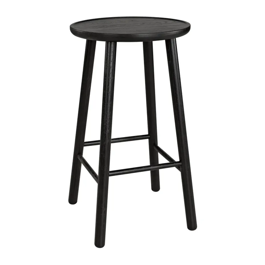 Tabouret de bar ZigZag 78 cm, Lasuré noir