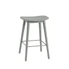 Tabouret Fiber counter 65 cm, dusty green, pieds verts