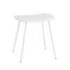 Tabouret Fiber, white, structure en acier blanc