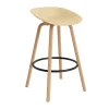 Tabouret Mat Barstool 75 cm, Hemp-hêtre-acier noir