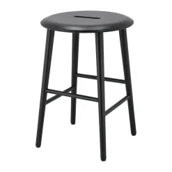 Tabouret Norrabo 53 cm, Chêne laqué noir