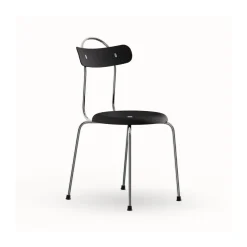 Tabouret Plus, Base noir-chromé