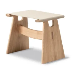 Tabouret Seto, Canvas naturel-chêne huilé