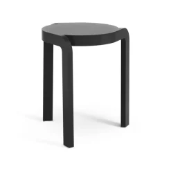 Tabouret Spin H44 cm, Frêne émaillé noir