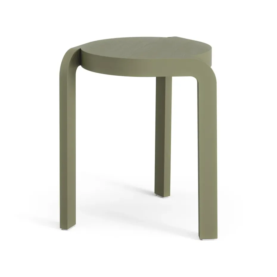 Tabouret Spin H44 cm, Frêne-moss green