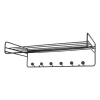 Étagère à chapeaux Bill Hat Rack, Marron foncé-noir