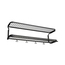 Étagère à chapeaux Classic 650, noir/noir, 2 niveaux, 100 cm