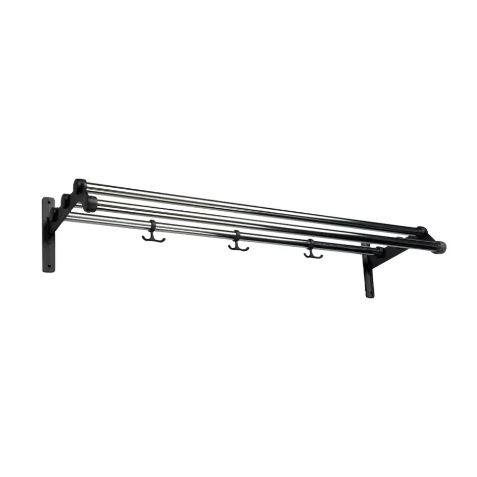 Étagère à chapeaux Nostalgi 291, chrome, structure noire