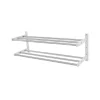 Étagère à chaussures 12, Acier/blanc-aluminium laqué blanc
