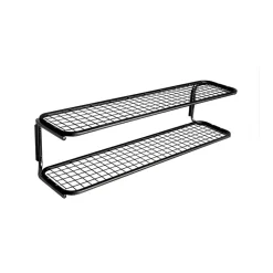 Étagère à chaussures Classic 650, noir/chrome, 2 niveaux, 120 cm