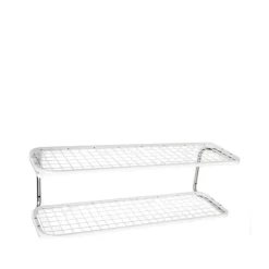 Étagère à chaussures Classic 650, blanc/chrome, 2 niveaux, 110 cm