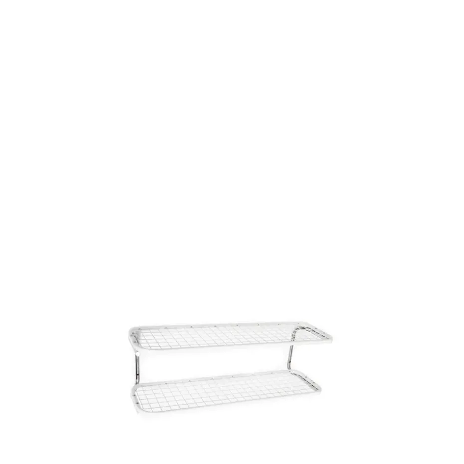 Étagère à chaussures Classic 650, blanc/chrome, 2 niveaux, 60 cm