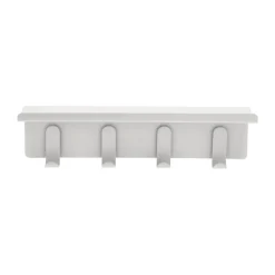 Étagère de couloir A-Hallway shelf avec porte-manteaux, Gris clair