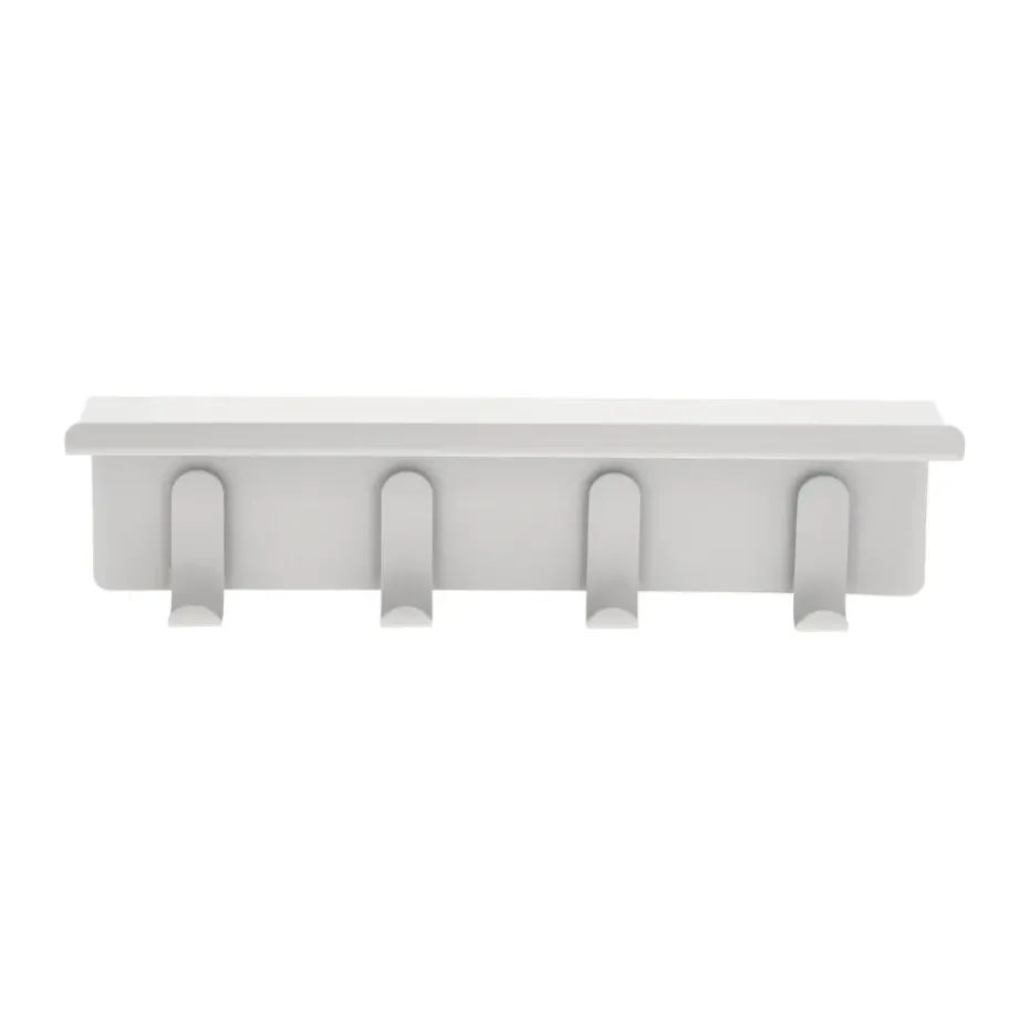 Étagère de couloir A-Hallway shelf avec porte-manteaux, Gris clair