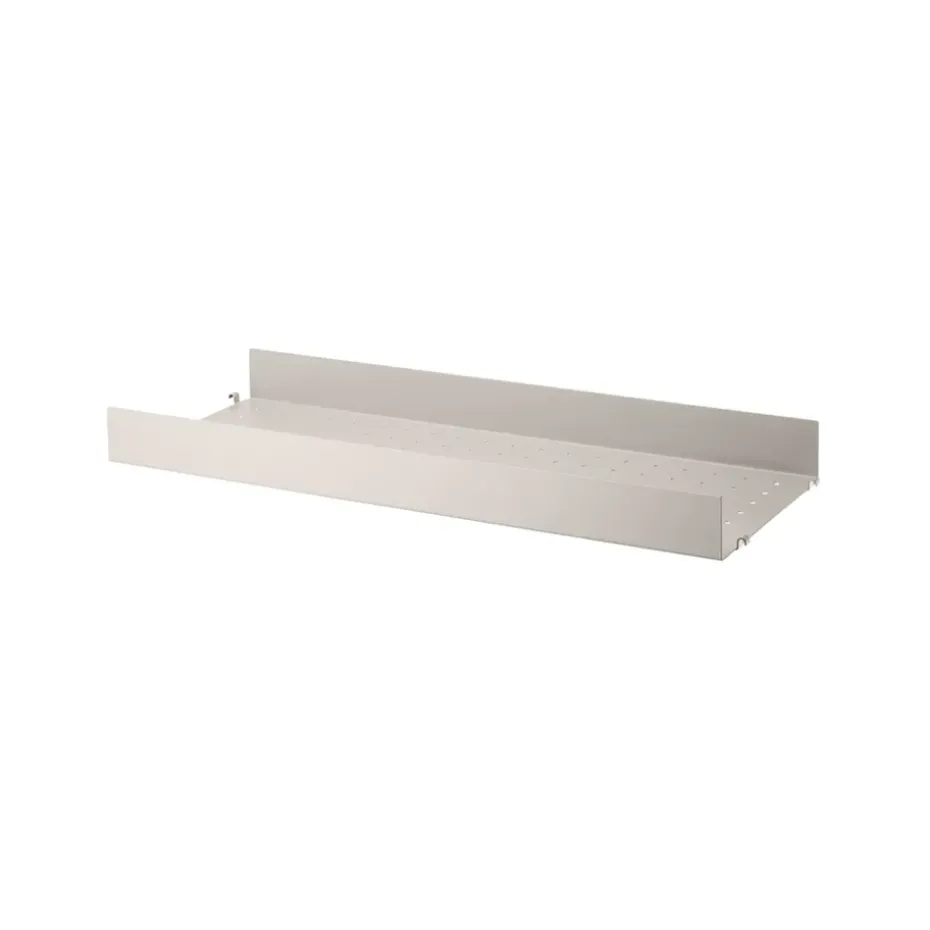 Étagère en métal String, beige, 78x30 cm , bord haut