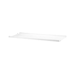 Étagère en métal String, blanc, 78x20 cm, bord bas