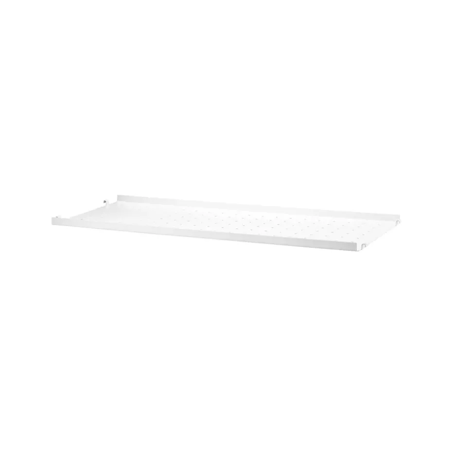 Étagère en métal String, blanc, 78x20 cm, bord bas