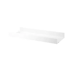 Étagère en métal String, blanc, 78x30 cm, bord haut