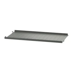Étagère en métal String, Gris foncé, 58x30 cm, bord bas