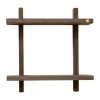 Étagère murale Treat double, Smoked Oiled Oak, 34x12x34 cm