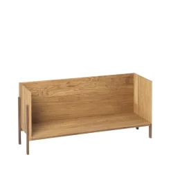 Étagère Stack, oak, single, pieds en chêne huilé foncé