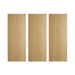 Étagère String, chêne, 78x30 cm, lot de 3
